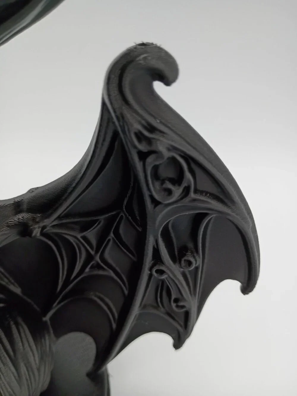 Cute Gothic Bat Figurine, 3D Printed Bat Decor, Gothic Halloween Decoration